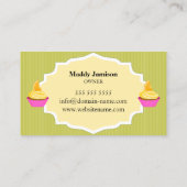 Elegant Cupcake bakkerij Decoratie Visitekaartje (Achterkant)
