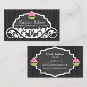 Elegant Cupcake bakkerij Decoratie Visitekaartje (Voorkant / Achterkant)