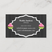 Elegant Cupcake bakkerij Decoratie Visitekaartje (Achterkant)