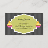 Elegant Cupcake bakkerij Decoratie Visitekaartje (Achterkant)