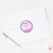 Elegant cupcake bakkerij verpakking ronde sticker (Envelop)