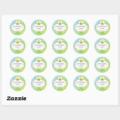 Elegant cupcake bakkerij verpakking ronde sticker (Vel)