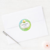 Elegant cupcake bakkerij verpakking ronde sticker (Envelop)