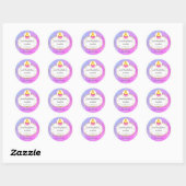 Elegant cupcake bakkerij verpakking ronde sticker (Vel)