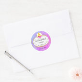 Elegant cupcake bakkerij verpakking ronde sticker (Envelop)