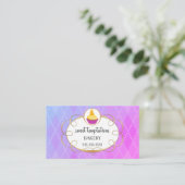 Elegant Cupcake bakkerij Visitekaartje (Staand voorkant)