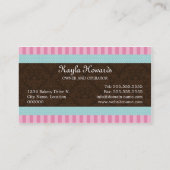 Elegant Cupcake bakkerij Visitekaartje (Achterkant)