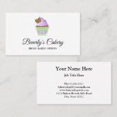 Elegant cupcake bakkerijproducten visitekaartje (Voorkant / Achterkant)