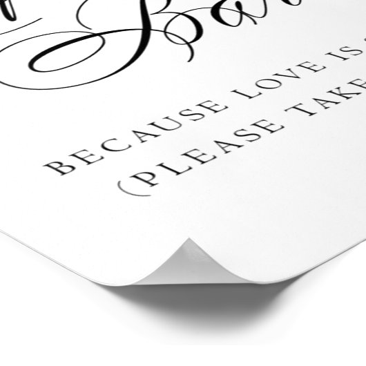 Elegant Cupcake Bar, zwarte kalligrafie | Grafisch Poster (Hoek)