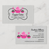 Elegant Cupcake Cake Poppen bakken Visitekaartje (Voorkant / Achterkant)
