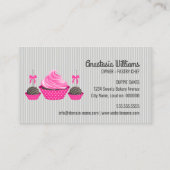 Elegant Cupcake Cake Poppen bakken Visitekaartje (Achterkant)