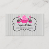 Elegant Cupcake Cake Poppen bakken Visitekaartje (Voorkant)