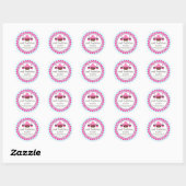 Elegant Cupcake Cake Poppen Chocolade Ronde Sticker (Vel)
