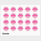 Elegant Cupcake Cokke Poppen Bakery Box Ronde Sticker (Vel)