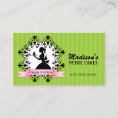Elegant Cupcake Green Visitekaartje (Voorkant)