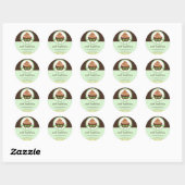 Elegant Cupcake Mint Bakery Box Packaging Seals Ronde Sticker (Vel)