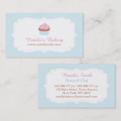 Elegant Cupcake Patisserie Baker Visitekaartjes (Voorkant / Achterkant)