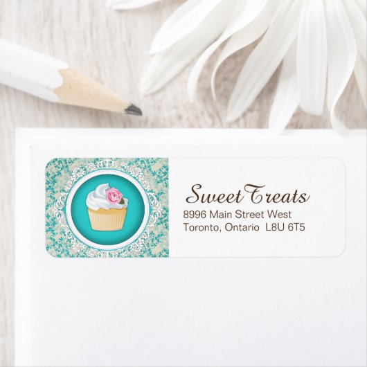 Elegant Cupcake Return Address Label (Insitu)