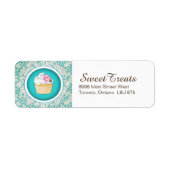 Elegant Cupcake Return Address Label (Voorkant)