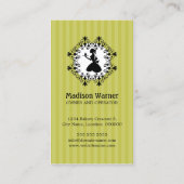 Elegant Cupcake Silhouette Woman Visitekaartje (Achterkant)