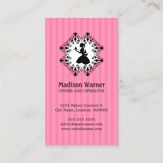 Elegant Cupcake Visitekaartje (Achterkant)