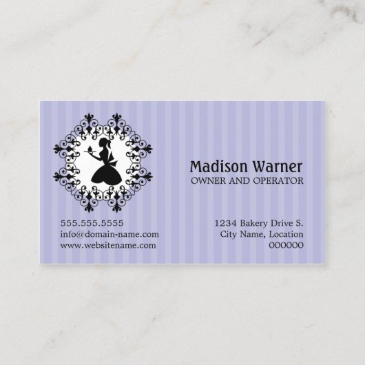 Elegant Cupcake Visitekaartje (Achterkant)