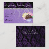ELEGANT CUPCAKE Visitekaartje Damask (Voorkant / Achterkant)