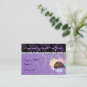 ELEGANT CUPCAKE Visitekaartje Damask (Staand voorkant)
