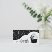 Elegant Cupcake Visitekaartjes (Staand voorkant)