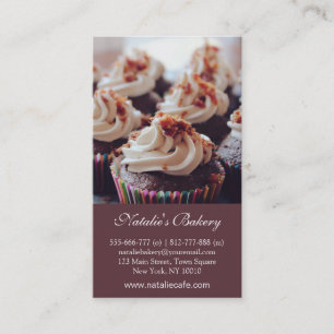 Elegant Cupcakes Bakery Visitekaartjes Foto