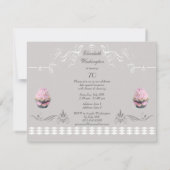 Elegant Cupcakes Roze & Gray 70th Birthday Kaart (Achterkant)