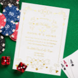 Elegant Cupid Arrows harten Las Vegas Gold Folie Uitnodiging<br><div class="desc">Cupids pijlen inspireerde het ontwerp voor een leloze vegas bruiloft. Kies uw kleur van de folie. Pas de rug met een rsvp of een website aan</div>