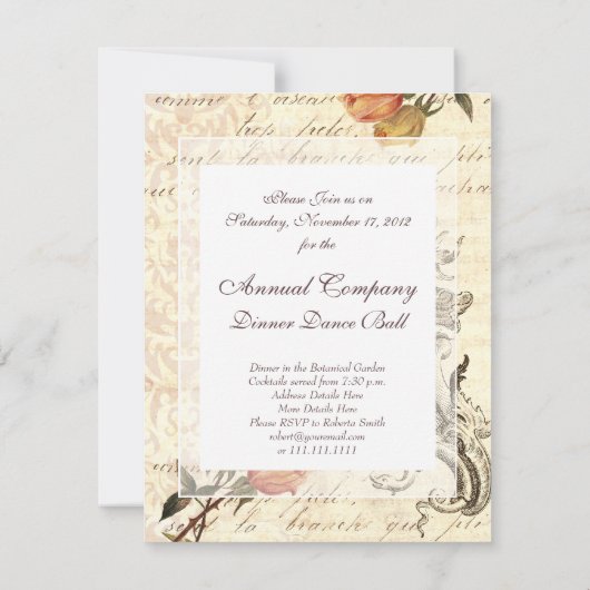 Elegant Cupid- en Damasblauw-design Kaart (Achterkant)