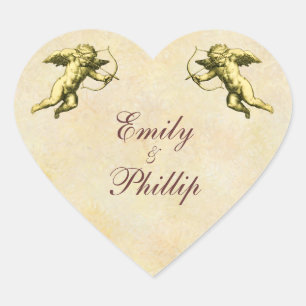 Elegant  Cupido Hart Sticker