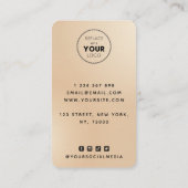 Elegant Curly Afro Hair Haarstylist Beauty Salon Visitekaartje (Achterkant)