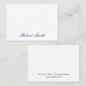 Elegant cursief (diep Paars) Visitekaartje (Voorkant / Achterkant)