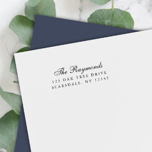 Elegant Cursief Familienaam Retouradres Zelfinktende Stempel