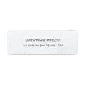 Elegant cursief penseelscript, wit, eenvoudig etiket (Voorkant)