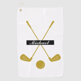 Elegant Cursief Script Aangepaste Naam Logo Golfhanddoek