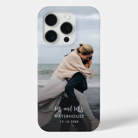 Elegant Cursief Script Foto Aangepast Case-Mate iPhone Case (Achterkant)