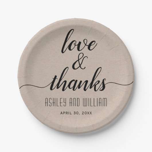 Elegant cursief script kalligraphy rustige bruilof papieren bordje (Voorkant)