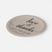 Elegant cursief script kalligraphy rustige bruilof papieren bordje (Gekanteld)