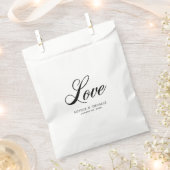 Elegant Cursive Love Wedding Bedankzakje (Geknipt)