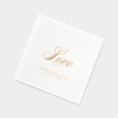 Elegant Cursive Love Wedding Folie Servetten (Links)