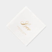 Elegant Cursive Love Wedding Folie Servetten (Rechts)