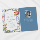 Elegant Cursive Script Floral Wedding Invitation Kaart