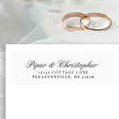 Elegant Cursive Script Wedding Return-adres Etiket