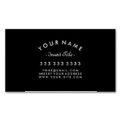 Elegant Curved Text Professional Black en White Magnetisch Visitekaartje (Voorkant)
