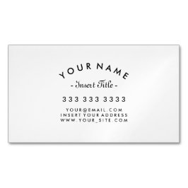 Elegant Curved Text Professional Magnetisch Visitekaartje