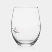 Elegant Custom 40th Anniversary Keepsake Gift Wijnglas Zonder Voet (Links)
